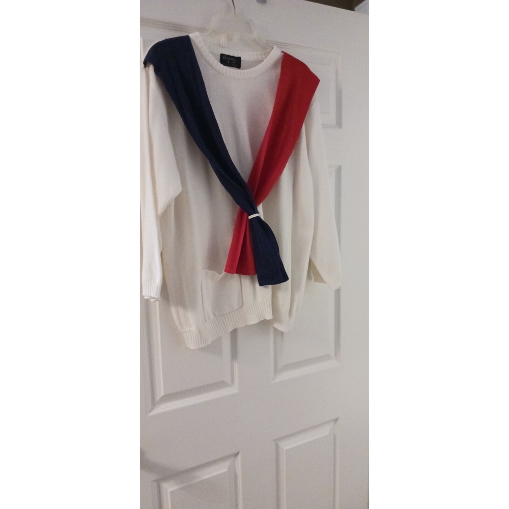Womens Sweater  XL  Vintage BONNIE LEE  Patriotic Colors